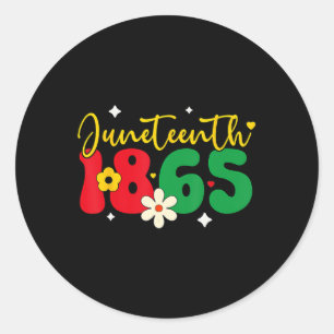 Juneteenth Celebrate Black Freedom 1865 History Mo Classic Round Sticker