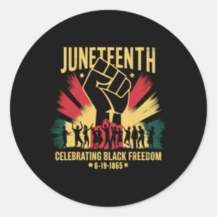 Juneteenth Celebrate Black Freedom Classic Round Sticker