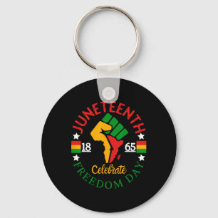 Juneteenth Celebrate Black Freedom Day 1865 Clothi Key Ring