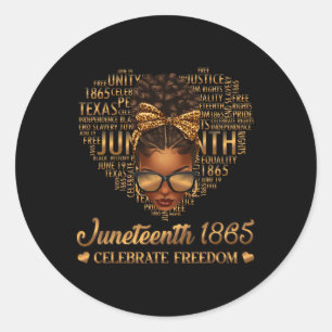 Juneteenth Celebrate Freedom June 19 Classic Round Sticker