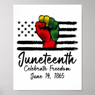 Juneteenth Celebrate Freedom June 19th Black Histo Poster