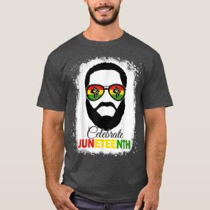 Juneteenth Celebrate Indepedence Day Men Hand Sung T-Shirt