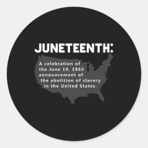 Juneteenth Celebrates Freedom Black African Americ Classic Round Sticker