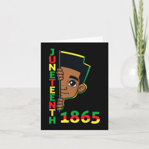 Juneteenth Celebrating 1865 Cool Brown Skin King B Card