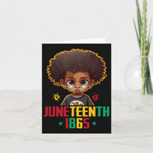 Juneteenth Celebrating 1865 Cool Brown Skin King B Card