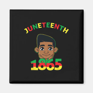 Juneteenth Celebrating 1865 Cool Brown Skin King B Magnet