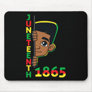 Juneteenth Celebrating 1865 Cool Brown Skin King B Mouse Pad