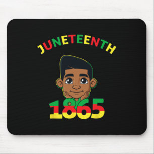 Juneteenth Celebrating 1865 Cool Brown Skin King B Mouse Pad