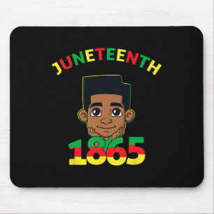 Juneteenth Celebrating 1865 Cool Brown Skin King B Mouse Pad