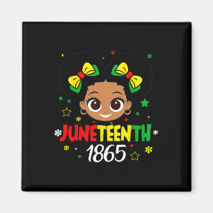 Juneteenth Celebrating 1865 Cute Black Girls Kids Magnet