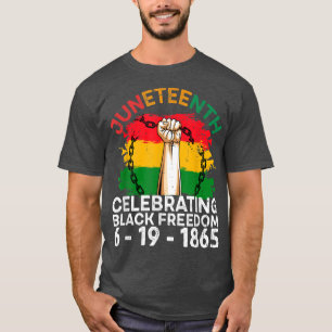 Juneteenth Celebrating  Afro American Pride Black  T-Shirt