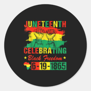 Juneteenth Celebrating Black Freedom 1865 African Classic Round Sticker