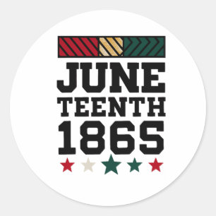 Juneteenth Celebrating Black Freedom 1865 African Classic Round Sticker