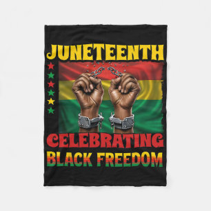 Juneteenth Celebrating Black Freedom 1865 African Fleece Blanket