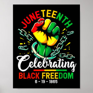 Juneteenth Celebrating Black Freedom 1865 African Poster