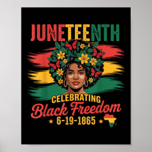 Juneteenth Celebrating Black Freedom 1865 African  Poster