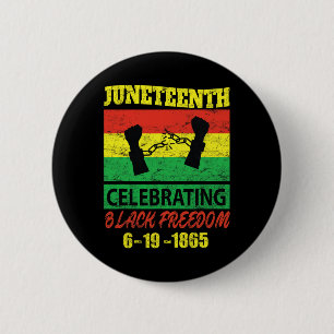 Juneteenth Celebrating Black Freedom 1865 Flag 1 6 Cm Round Badge