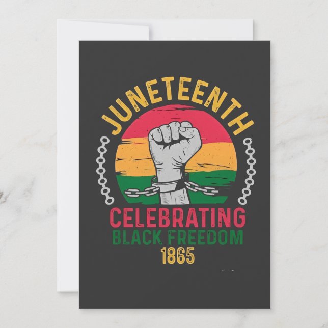 Juneteenth Celebrating Black Freedom 1865 Holiday Card (Front)