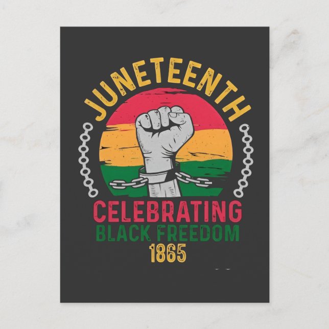 Juneteenth Celebrating Black Freedom 1865 Invitation Postcard (Front)