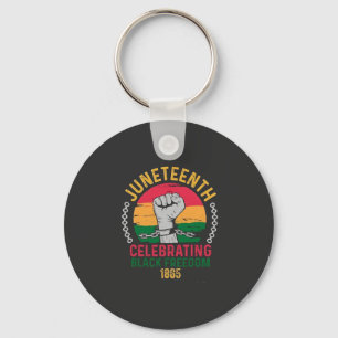 Juneteenth Celebrating Black Freedom 1865 Key Ring