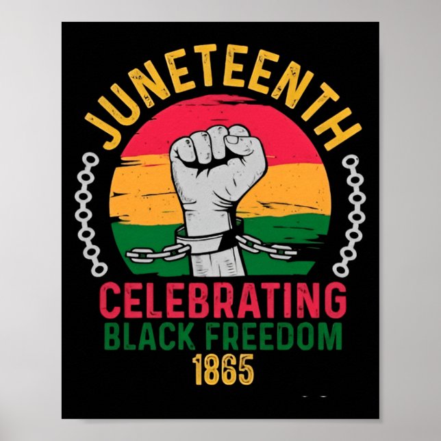 juneteenth celebrating black freedom 1865 poster (Front)