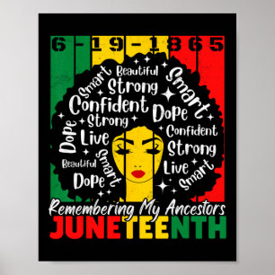 Juneteenth Celebrating Black Freedom 1865 Pride Bl Poster