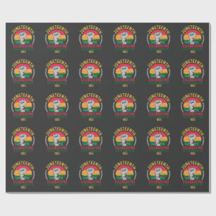 Juneteenth Celebrating Black Freedom 1865 Wrapping Paper
