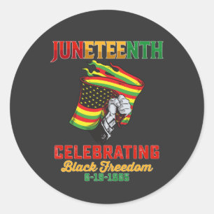 Juneteenth Celebrating Black Freedom 6 19 1865 Classic Round Sticker