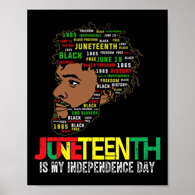Juneteenth Celebrating Black Freedom African Ameri Poster (Front)