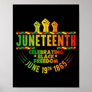 Juneteenth Celebrating Black Freedom African Liber Poster