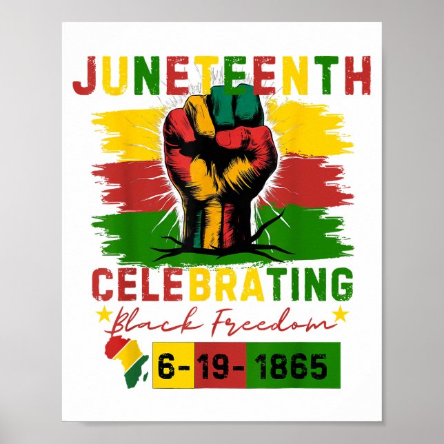 Juneteenth Celebrating Black Freedom Black History Poster (Front)