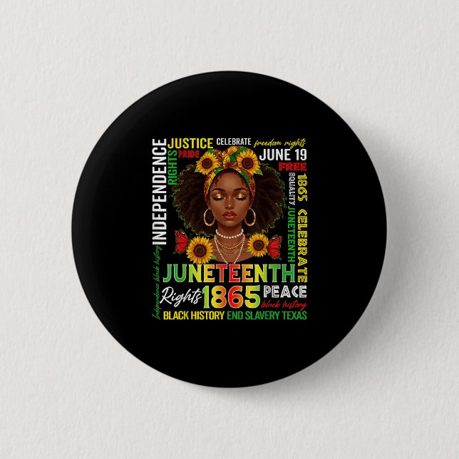 Juneteenth Celebrating Black Freedom Juneteenth 18 6 Cm Round Badge (Front)