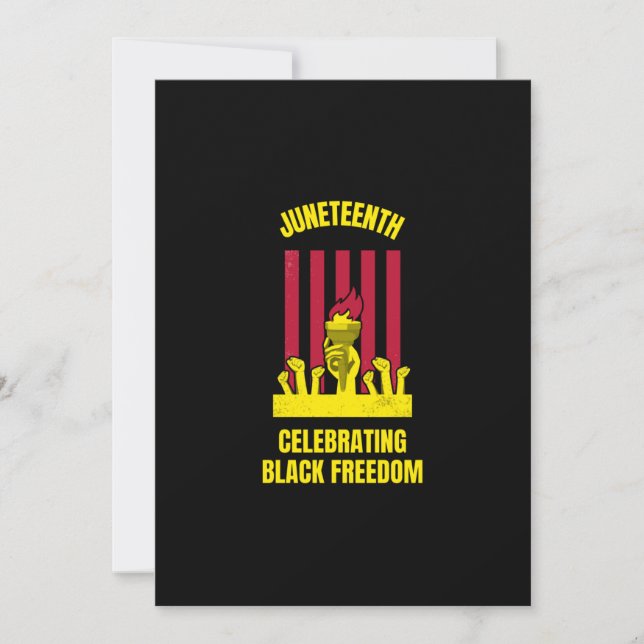 Juneteenth celebrating black freedom thank you card (Front)