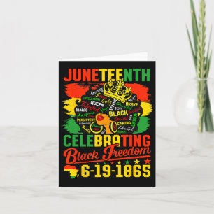 Juneteenth Celebrating Black Freedom Women African Card