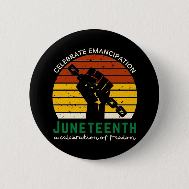 Juneteenth Celebrating Freedom 6 Cm Round Badge (Front)