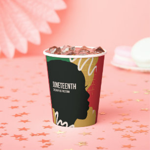 Juneteenth Celebrating Freedom Party Paper Cups