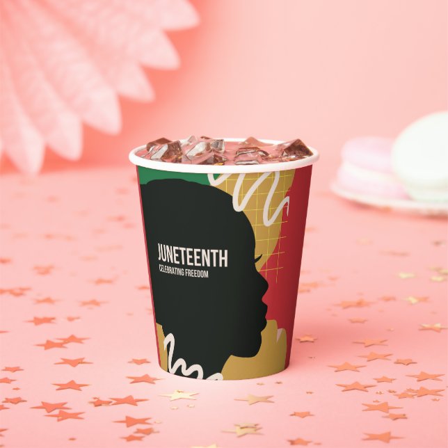 Juneteenth Celebrating Freedom Party Paper Cups (Insitu)