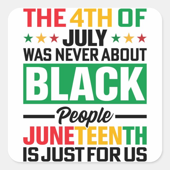 Juneteenth: Celebrating Our Heritage Square Sticker (Front)