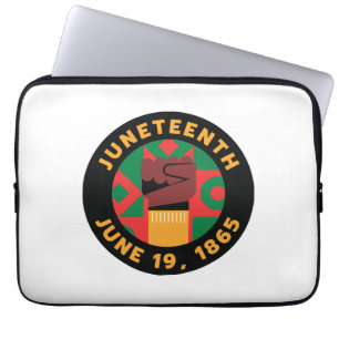Juneteenth Celebration  Commemorating Freedom and  Laptop Sleeve