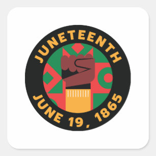 Juneteenth Celebration Commemorating Freedom and Square Sticker