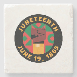 Juneteenth Celebration Commemorating Freedom and Stone Coaster