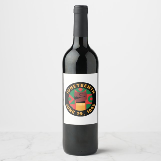 Juneteenth Celebration  Commemorating Freedom and  Wine Label (Front)