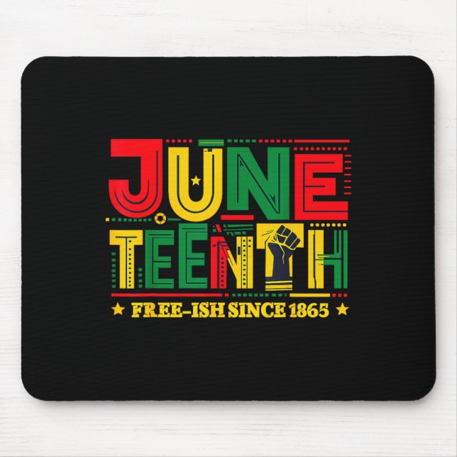 Juneteenth celebration free-ish since 1865 retro  mouse pad (Front)