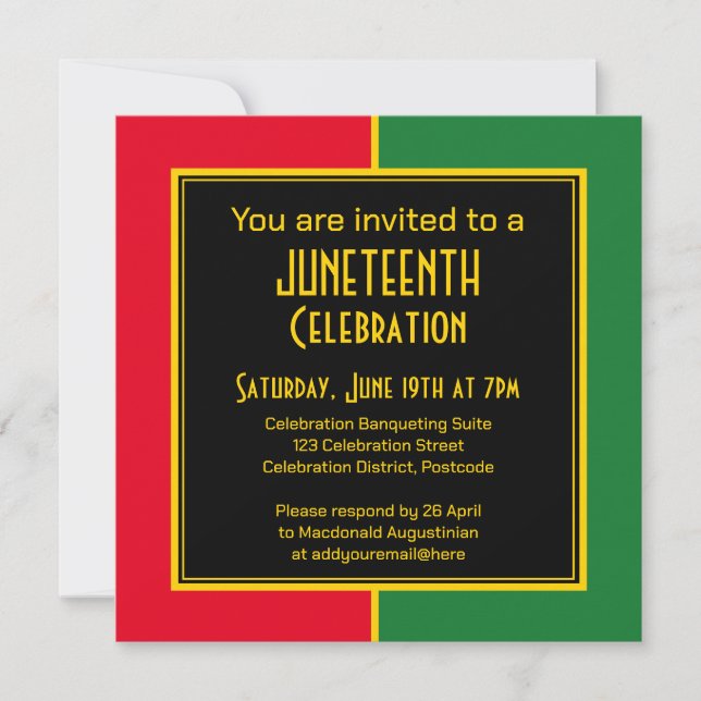 JUNETEENTH Celebration Invitation (Front)