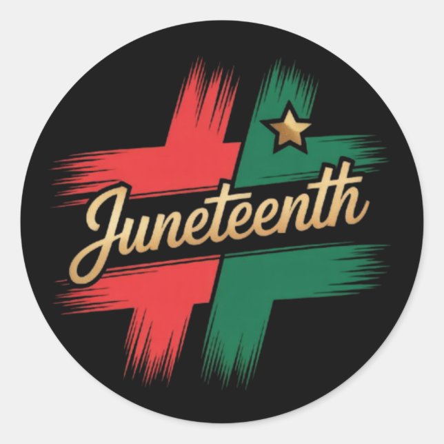 Juneteenth Classic Round Sticker (Front)
