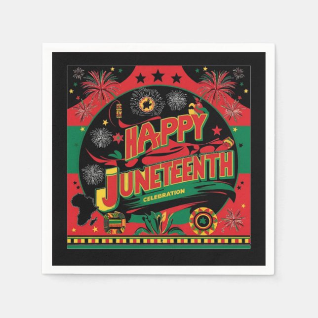 Juneteenth Cocktail Napkins (Front)