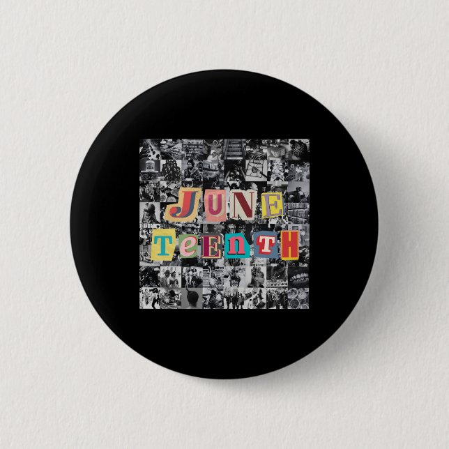 Juneteenth Collage  6 Cm Round Badge (Front)
