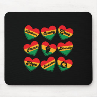 Juneteenth Conversation Heart Black Pride African  Mouse Pad