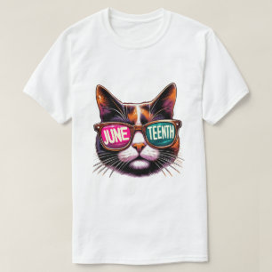 Juneteenth Cool Cat – Sunglasses & Freedom T-Shirt