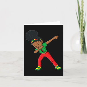 Juneteenth Dabbing Black Princess Cute Brown Skin  Card